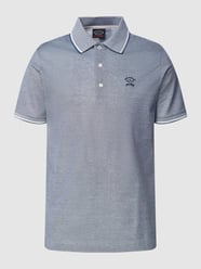 Poloshirt mit Logo-Stitching Modell 'Melange' von Paul & Shark Blau - 11