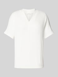T-Shirt mit V-Ausschnitt Modell 'Sagie' von OPUS Weiß - 13