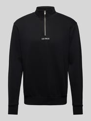 Sweatshirt mit Label-Stitching Modell 'Dexter' von Les Deux Schwarz - 16