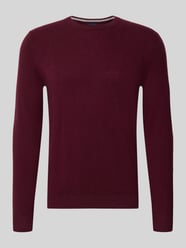 Kaschmirpullover mit gerippten Abschlüssen von Christian Berg Men Bordeaux - 39