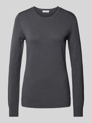 Regular fit gebreide pullover met ribboorden van Christian Berg Woman Grijs / zwart - 4