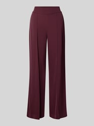 Stoffen broek met elastische band van comma Bordeaux - 43