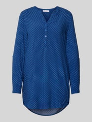 Bluse mit feinem Allover-Muster von Christian Berg Woman Blau - 46