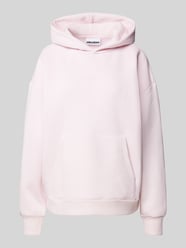 Hoodie met labelstitching en kangoeroezak van Review Roze - 10