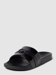 Slides mit Label-Applikation Modell 'POOL SLIDE' von Calvin Klein Underwear Grau / Schwarz - 12