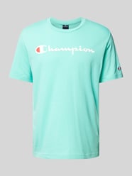 T-Shirt mit Label-Print von CHAMPION Türkis - 8