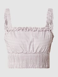 Crop Top mit Vichy-Karo  von REVIEW Lila - 14