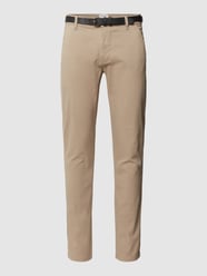 Classic Fit Chino mit Gesäßtaschen von Lindbergh Beige - 35