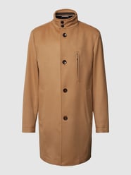 Slim Fit Wollmantel mit Eingrifftaschen Modell 'Hyde Standup' von BOSS Beige - 21