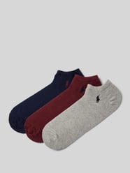 Sneakersocken mit Label-Stitching im 3er-Pack von Polo Ralph Lauren Underwear Bordeaux - 2