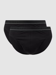 Slip mit Stretch-Anteil im 2er-Pack Modell 'Rom' von bugatti Schwarz - 2