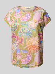 T-Shirt mit geripptem Rundhalsausschnitt von Christian Berg Woman - 6