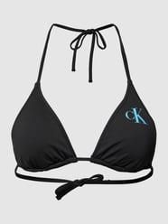 Bikini-Oberteil mit Label-Print von Calvin Klein Underwear Schwarz - 48