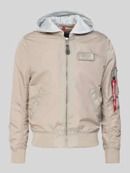 Jacke mit Label-Patch von Alpha Industries Beige - 4