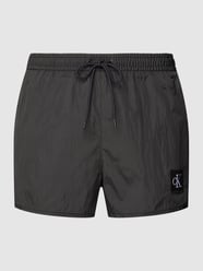 Zwembroek met labelpatch, model 'SHORT RUNNER' van Calvin Klein Underwear Zwart - 5