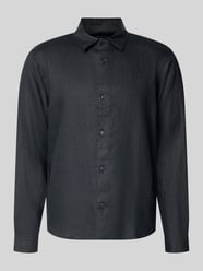 Koszula lniana o kroju regular fit z kołnierzykiem kent od GAP - 6