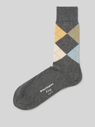 Socken mit Label-Detail Modell 'KING' von Burlington Grau - 48