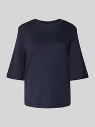 Boxy fit T-shirt van een mix viscose en katoen met 1/2-mouwen van Stefanel - 3