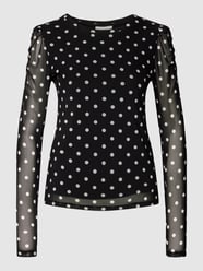 Longsleeve mit Polka Dots Modell 'Manta' von FREE/QUENT Schwarz - 3
