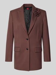 Długi żakiet o kroju relaxed fit z kwiatową broszką model ‘AROSEA’ od HUGO - 7