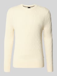 Regular Fit Strickpullover aus Schurwoll-Kaschmir-Mix Modell 'HETICO' von BOSS - 41
