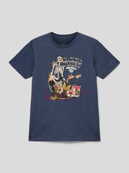 T-Shirt mit Motiv-Print Modell 'BEACHBONE' von Jack & Jones Blau - 19