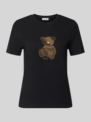 Slim Fit T-Shirt mit Ziersteinbesatz von Liu Jo White - 8