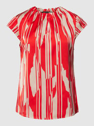 Blouseshirt met platte plooien van comma Rood - 6