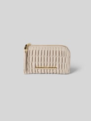 Portemonnaie mit Strukturmuster Modell 'Ruched' von CK Calvin Klein Beige - 27