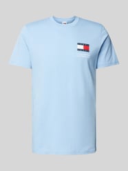 T-Shirt mit Label-Print von Tommy Jeans Blau - 10