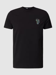 T-Shirt mit Label-Patch von Karl Lagerfeld Grau / Schwarz - 10