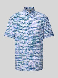 Relaxed Fit Freizeithemd mit Allover-Muster von s.Oliver RED LABEL Blau - 34