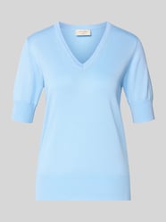 Gebreid shirt met V-hals model 'Katie' van FREE/QUENT - 21