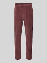 Slim Fit Hose aus Baumwoll-Mix in Cord-Optik Modell 'Cliffer' von Zuitable Bordeaux - 23