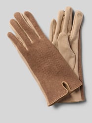 Handschoenen met kort zijsplit van EEM Beige - 22