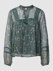 Blouse met druppelvormige hals, model 'TESSA ELIZA' van Only Groen - 40