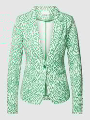 Blazer met viscose en reverskraag, model 'Kate' van ICHI Groen - 46