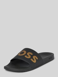 Sandalette mit Label-Detail Modell 'Aryeh' von BOSS Gold - 8