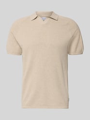 Regular Fit Poloshirt mit Strukturmuster Modell 'HILL' von JACK & JONES Beige - 32