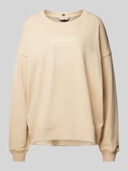 Oversized Sweatshirt mit Rundhalsausschnitt von Tommy Hilfiger Beige - 12