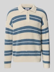Strickpullover mit Polokragen und Knopfleiste von Jake*s Studio Men - 30