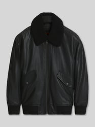 Regular Fit Lederjacke aus reinem Büffelleder Modell 'Jopeak' von BOSS Orange - 37