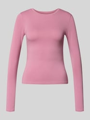 Slim Fit Basic Langarmshirt aus Baumwollmix von REVIEW Pink - 32