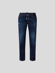 Cropped Slim Fit Jeans im Used-Look von Dsquared2 Blau - 12