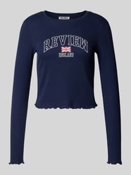 Shirt met lange mouwen en geschulpte zoom van Review - 4