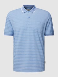 Poloshirt mit Streifenmuster von bugatti Blau - 40
