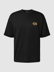 T-shirt z naszywką z logo od Emporio Armani Czarny - 25