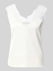 Top w stylu bluzki z obszyciem koronką od Christian Berg Woman Selection - 1