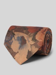 Zijden stropdas met all-over bloemenprint (8,5 cm) van REAL GUYS Beige - 17