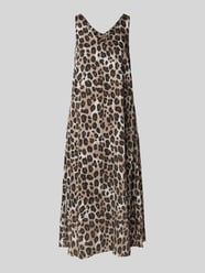 Knielanges Kleid aus Viskose mit V-Ausschnitt von Smith and Soul Beige - 18
